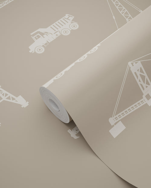 ESTAhome behang voertuigen taupe - 53 cm x 10.05 m - 139970 - vtwonen shop