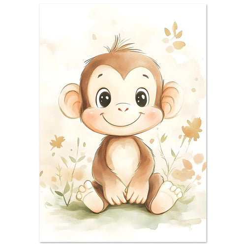 Artfulprints  Baby aap   poster 70x100 cm - vtwonen shop