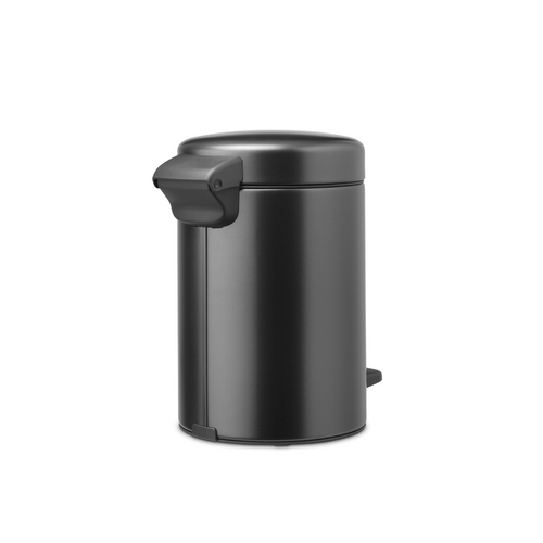 Brabantia NewIcon Pedaalemmer, 3 liter, kunststof binnenemmer - Confident Grey