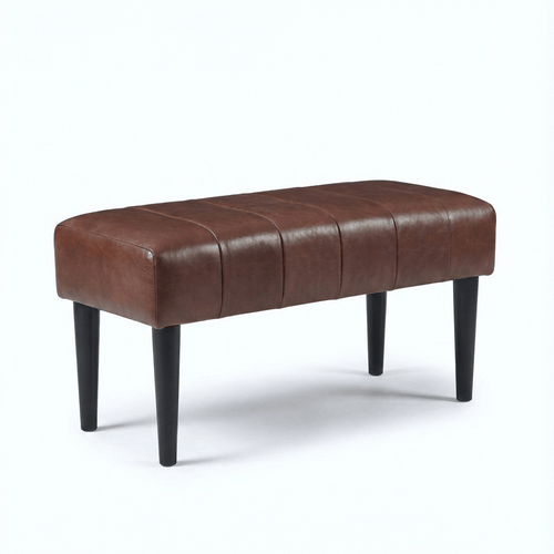 Furnhouse bankje Athea - Bruin - Leer - 50x92x48