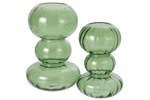 J-Line vaas - glas - groen - large