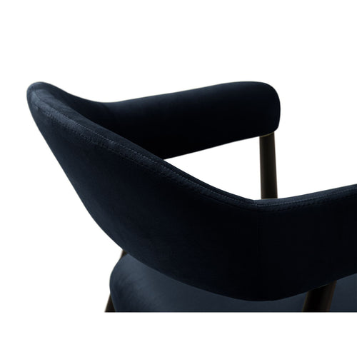 Set van 2 fluwelen stoelen Adra flueel koningsblauw - 59x56x77cm