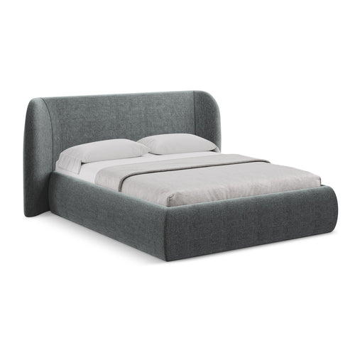LaMiaSofa Bed met opbergruimte Trieste - chenille stof - grafiet - 230x215x110