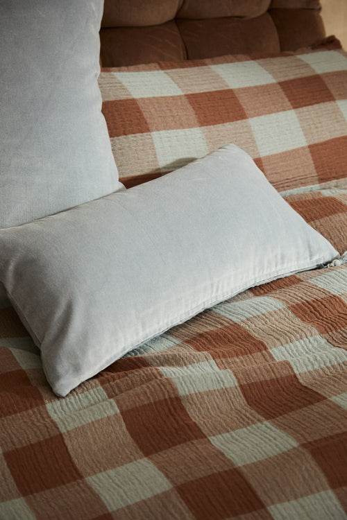 Calma House Kussenhoes Velour - Blauw - 30x60