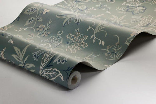Borastapeter behang bloemen vergrijsd groen - 53 cm x 10.05 m - 660917 - vtwonen shop