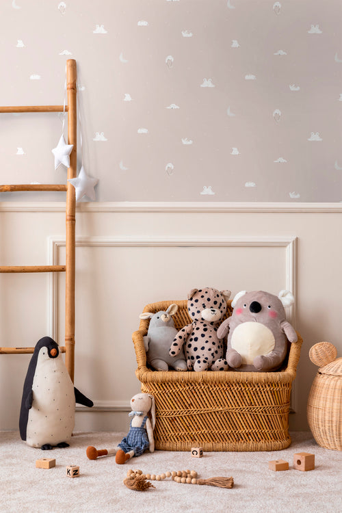 Sanders & Sanders behang beertjes terracotta roze - 53 cm x 10 m - 640293