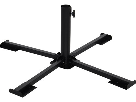 Lesli Living push-up parasol kruis - zwart - 83x83x33cm