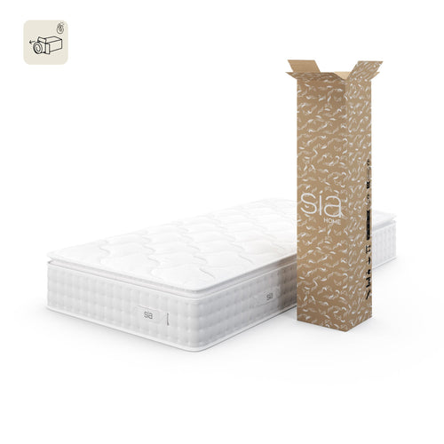 Sia Home - Matras HYBRIDE PREMIUM CLOUD - Traagschuim. Latex & pocketveren - Wit - 90cm