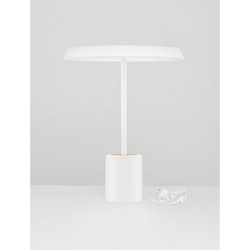 Nova Luce OPHELIA Geïntegreerde LED-tafellamp mat wit/fineer LED 17W 1156lm 3000K