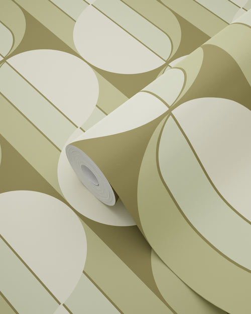 ESTAhome behang retro ornamenten groen - 50 x 900 cm - 131589 - vtwonen shop