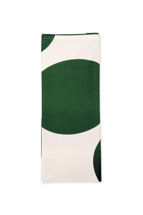 vtwonen - Tafelkleed - Stippen - Katoen - Donkergroen - 150x250cm