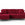 Cosmopolitan Design Uitklapbare hoekbank links met opbergdoos Kyoto 4-zits, flueel rood - 145x241x88cm