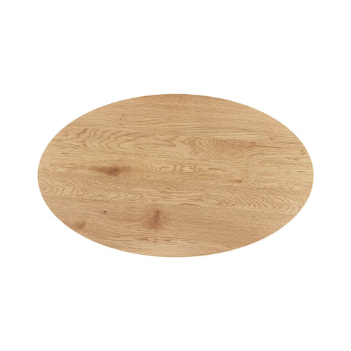 HOME DELUXE - Salontafel ovaal NOVARIS 110 x 66 x 47 cm - Geolied Eiken