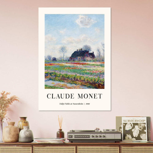 Artfulprints Poster met Lijst Claude Monet - Tulip fields at Sassenheim   - 70x100 cm - Meerkleurig