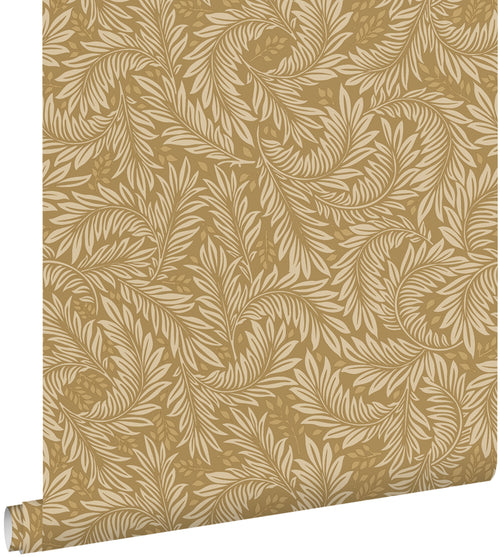 ESTAhome behang bladeren okergeel - 50 x 900 cm - 131145 - vtwonen shop