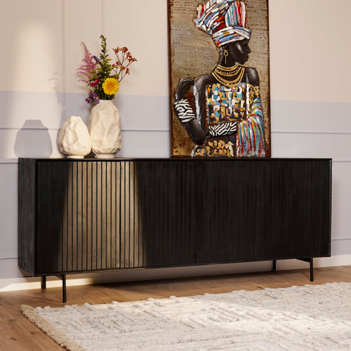 Starfurn  dressoir Madison - zwart - 45x210x85cm