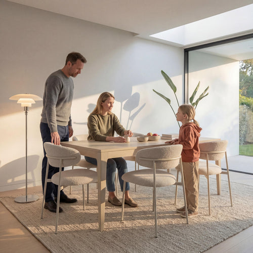 Furnhouse uitschuifbare eettafel Kerteminde - Witte olie - 220/320x100 cm
