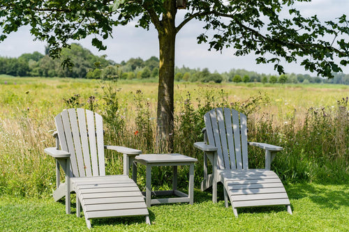 MaximaVida kunststof adirondack tuinstoel Montreal grijs - luxe uitvoering - vtwonen shop