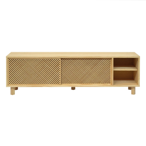 Naan Furniture TV meubel Mora - Natuurlijk grenen ongelakt - 150 cm - vtwonen shop