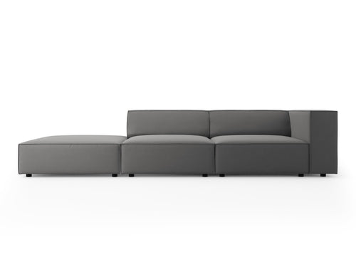 Cosmopolitan Design linker bank Arendal 4-zits, flueel, cement - 102x262x70cm