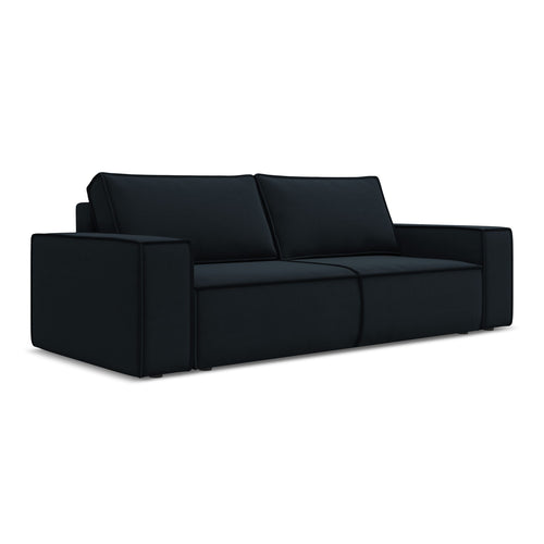LaMiaSofa 3-zits slaapbank Livorno - velours - koningsblauw - 255x105x85