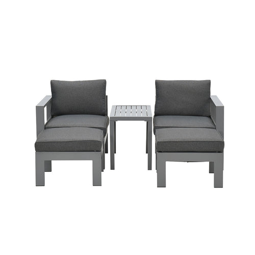 Bolsena balkonset - 5-delig - arctic grey - reflex black - vtwonen shop