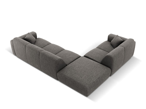 Cosmopolitan Design linker hoekbank Nolio 4-zits, chenille, grijs - 250x315x72cm