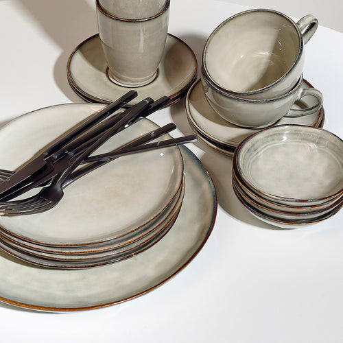 Salt & Pepper - Plat bord 28cm coupe groen Artisan - Set van 4 - vtwonen shop