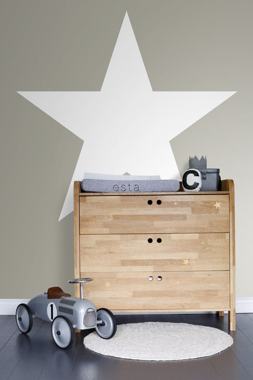 ESTAhome fotobehang ster taupe - 186 x 279 cm - 158706 - vtwonen shop