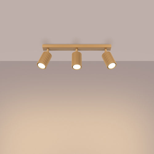 Sollux Lighting Plafondlamp KARBON 3L goud - 45x6,5x16,5cm