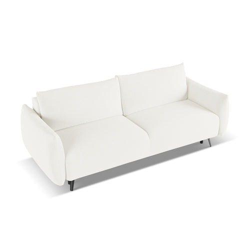 LaMiaSofa 3-zits slaapbank Genova - chenille stof - wit - 230x105x86