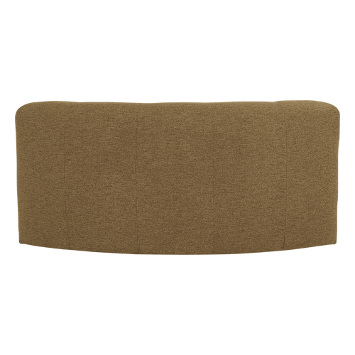 WOOOD eetbank halfronde hoek rug Mojo Base - Bouclé - Geel/Bruin - 83x152x76