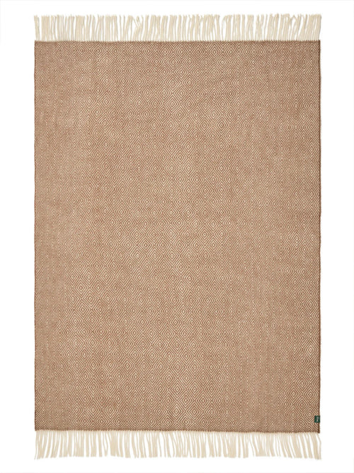 benuta wollen deken Bianca - bruin - 130x180 cm