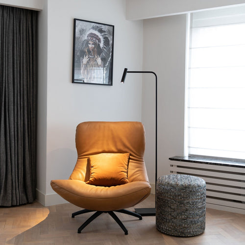 Atmooz vloerlamp Pomery - zwart - 50 x 15 x H 146 cm - geïntegreerde led