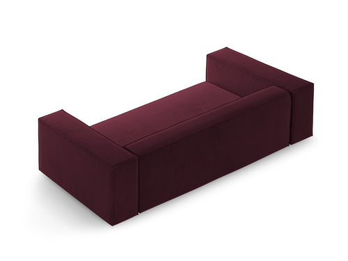 Cosmopolitan Design Bank Arendal 2-zits, chenille met ribbeleffect robijn - 102x180x70cm