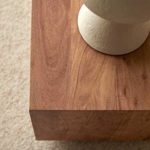 Tikamoon Nachtkastje van massief acacia met 2 laden - Naturel - vtwonen shop