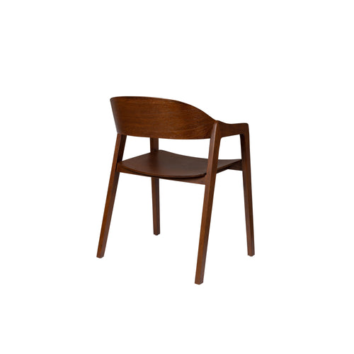 Dutchbone Westlake Eetkamerstoelen armleuning Walnoot - Set van 2 - vtwonen shop