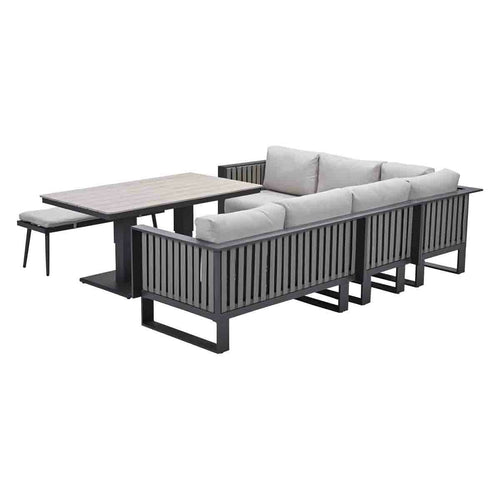 Garden Impressions lounge dining set Gabon - Lagan taupe - 6-delig