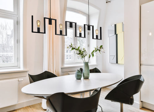 Ylumen hanglamp Row - 7 lichts - 158  x 150   cm - zwart - vtwonen shop