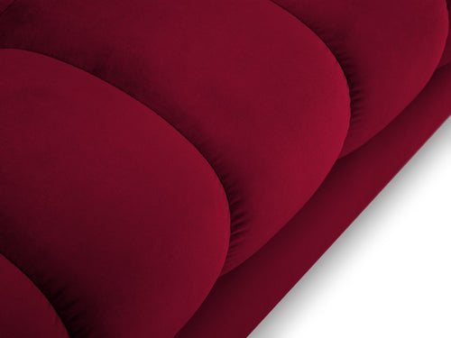 Cosmopolitan Design linker hoekbank Bali 5-zits, flueel, rood - 185x293x75cm