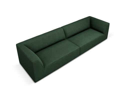 Micadoni Bank Ruby 4-zits, structurele stof, groente - 93x302x69cm