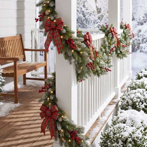 Triumph Tree Pittsburgh Guirlande - Kerstversiering met Harde Groene PVC Naaldjes - Bevroren Winterse Toppen voor Decoratie - Kerstslingers voor