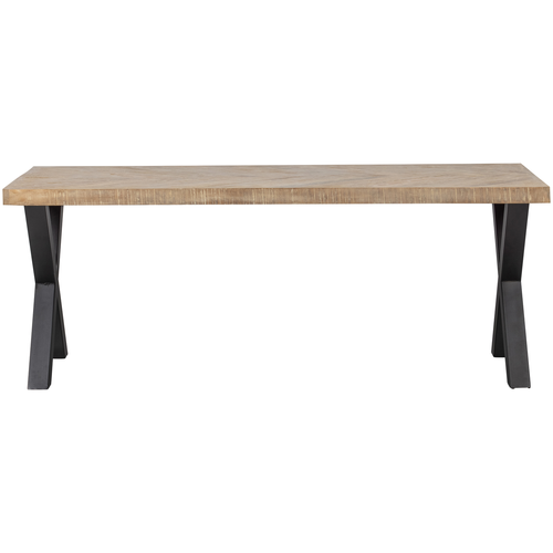 WOOOD tafel visgraat met alkmaar poot Tablo - Mango - 75x180x90 - vtwonen shop