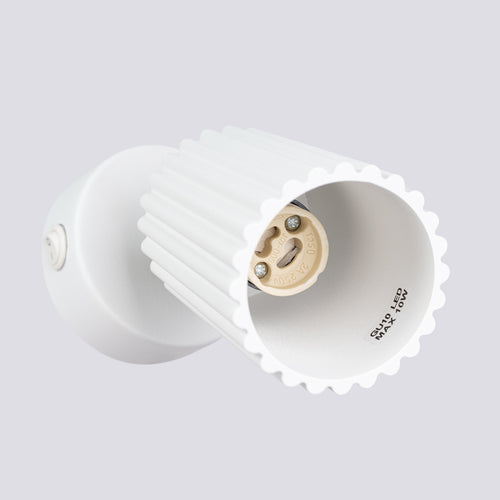 Sollux Lighting Wandlamp KARBON wit met schakelaar - 8x8x16cm