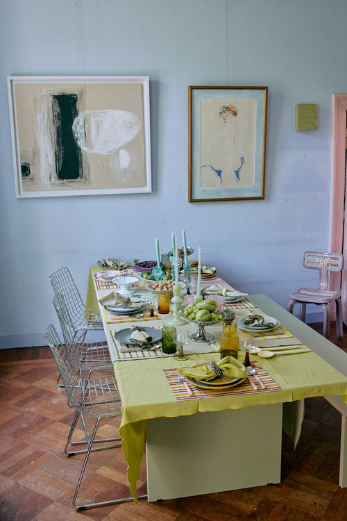 HKLIVING Ease tafellaken – citrus – 160x300cm