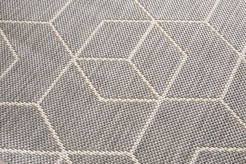 AFK Living vloerkleed Kube - voor binnen en buiten - grijs - 120 x 170 cm