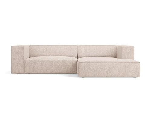Cosmopolitan Design rechter hoekbank Arendal 3-zits, chenille, beige - 166x224x70cm