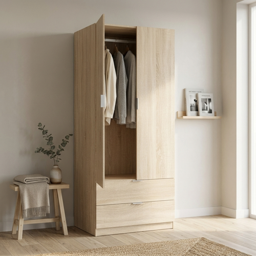 Calicosy - Kast DARION - licht hout 52x81,2x180 cm