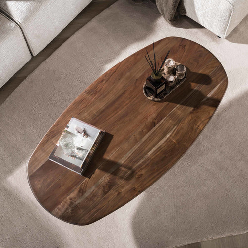 Giga Meubel Salontafel Central - Bruin Hout - 135x70x35cm