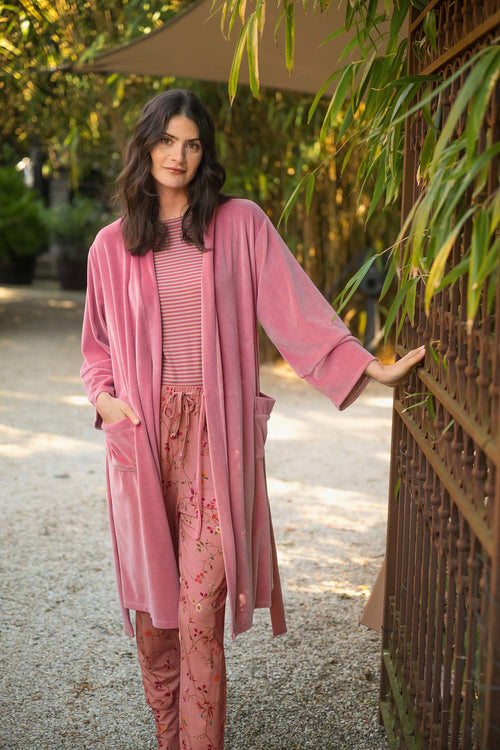 Pip Studio - Naomi Kimono Dames - Velvet - Roze - XXL